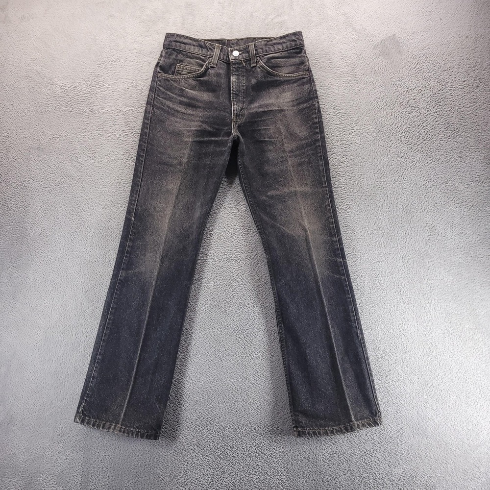 VTG Levis 517 Jeans Mens 31x30 Black Bootcut Charcoal Wash Made In USA 90s